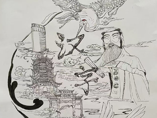 《古韵遗风：鹤影与墨香》 华梓帆23动漫制作技术1班.jpg